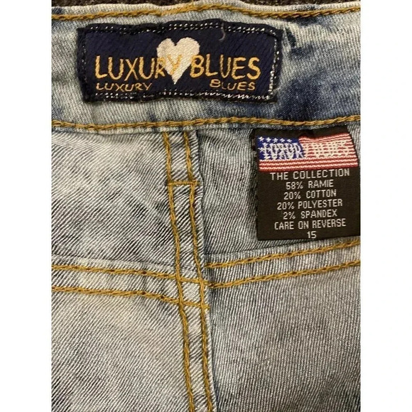 Luxury Blues The Collection Jeans Size 15 Tie Dye Inseam 31” Waist 36" - Picture 5 of 5